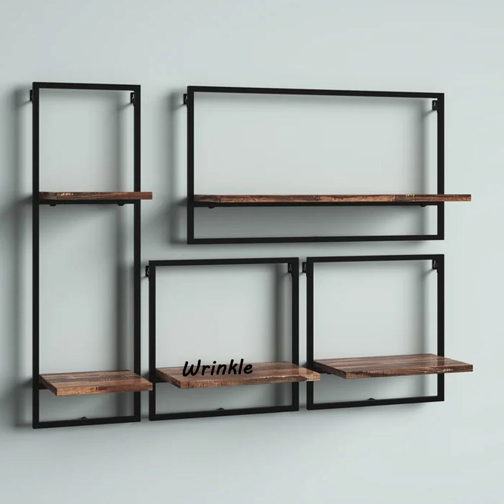 Solid Sheesham Wood And Metal 4 Piece Accent Shelf - Furnishiaa -  -